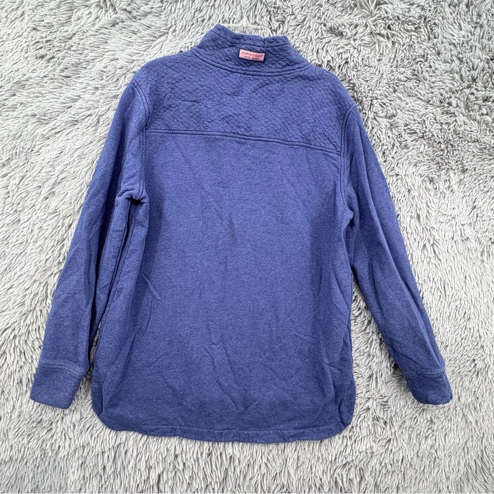 Vineyard Vines Shirt Womens Medium Shep Pullover Quarter Zip Quilted Sweatshirt - Picture 9 of 10
